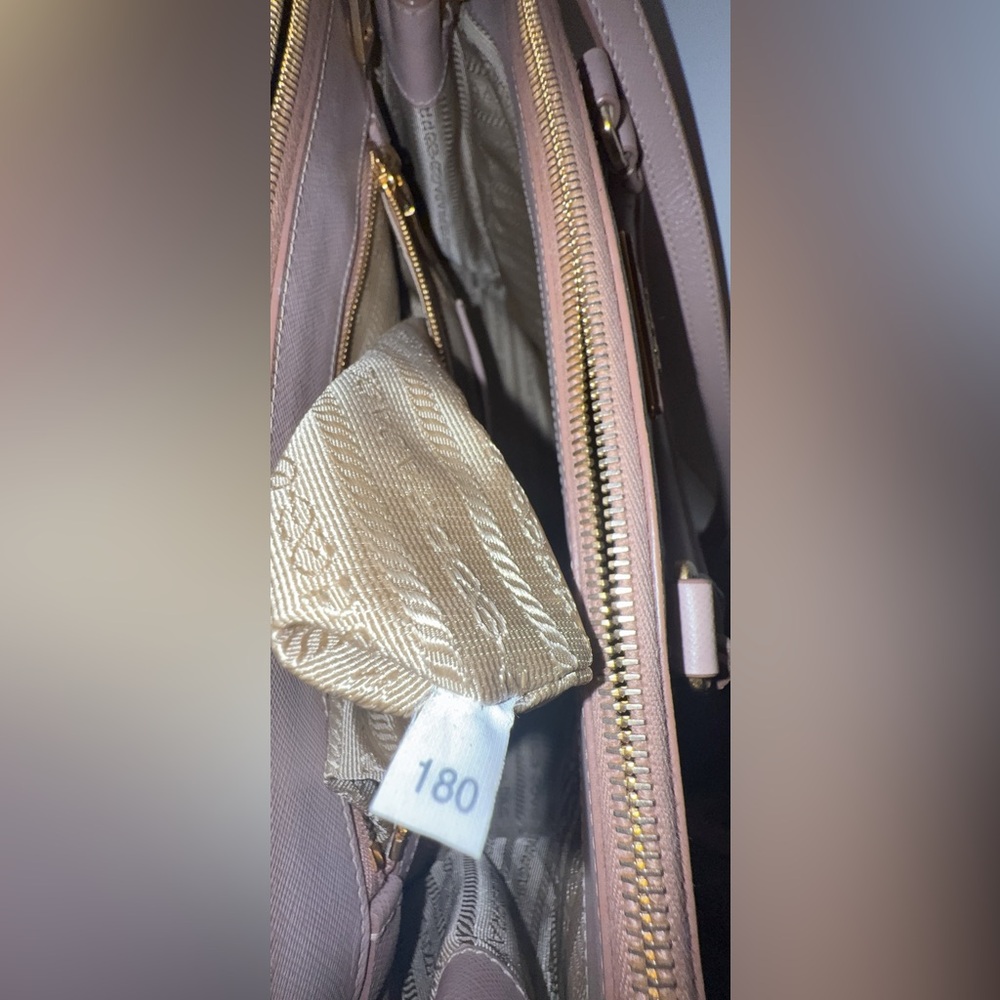 Prada Blush Pink Saffiano Satchel with Gold Hardware - Picture 13 of 15